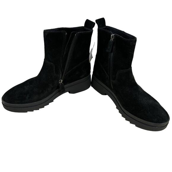 Eileen Fisher NWOB Floyd Waterproof Boot Black Size 6 Suede Leather Side Zip - Picture 6 of 9